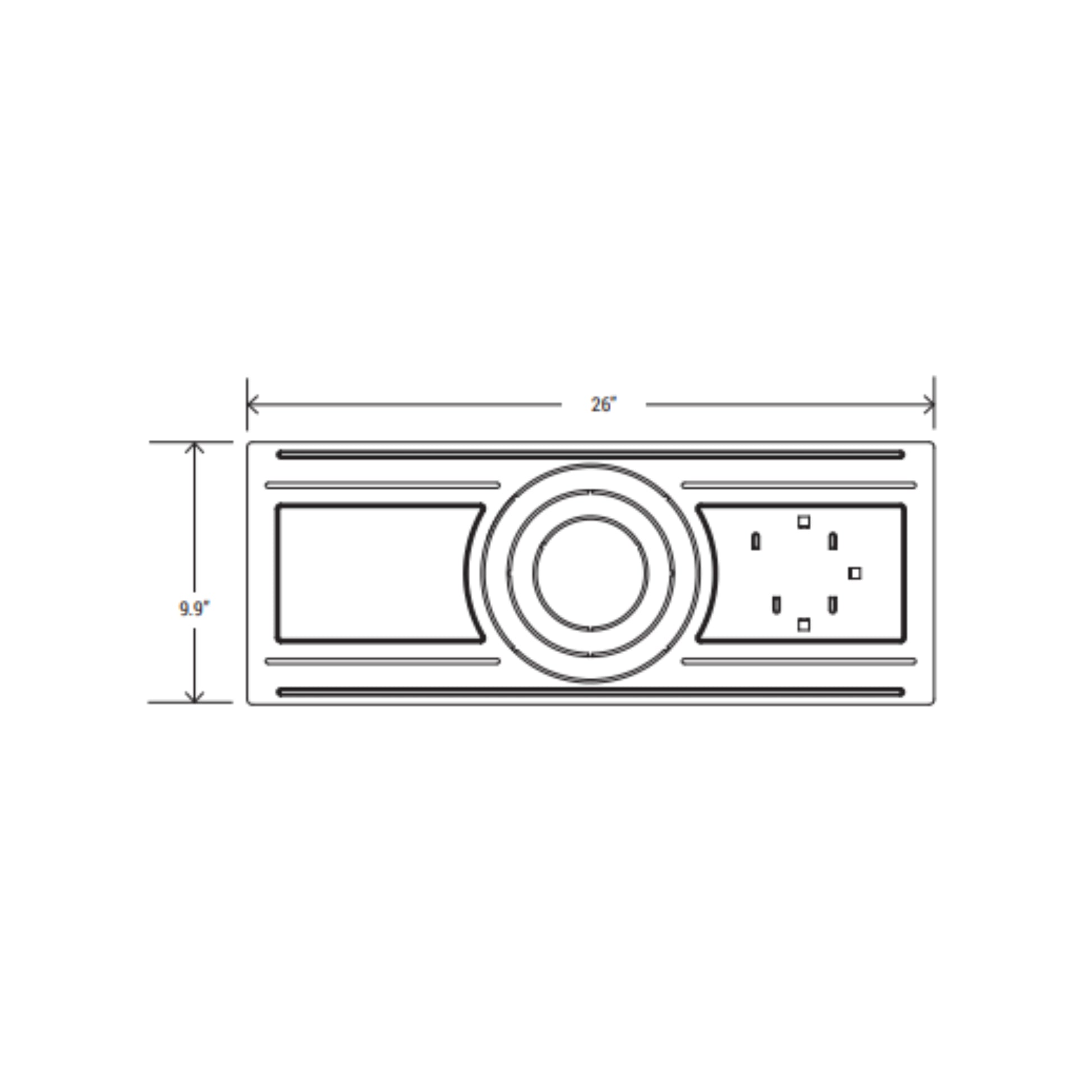 Mounting Plate for Canless Downlights - 4"/6"/8" - Dimensions