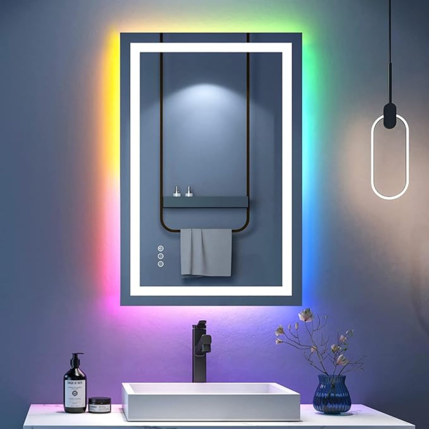 LED Smart Vanity Mirror with RGB - Anti-Fog and Dimmable