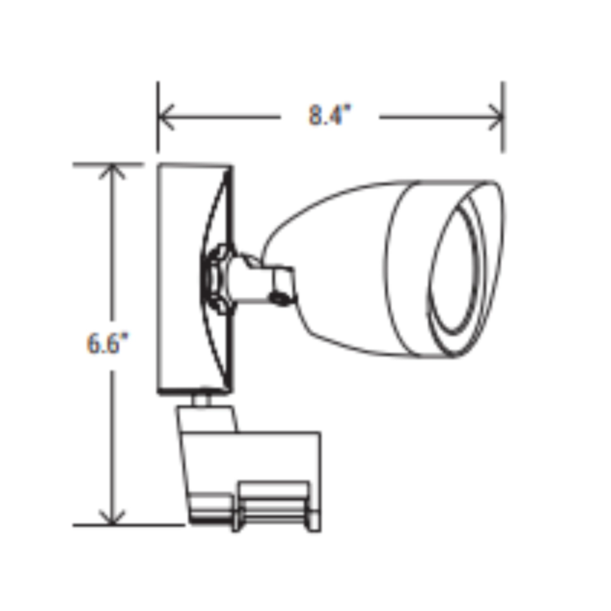 Round Twin Heads Motion Sensor Security Fixture - 5000K Color Temperature - Length/Depth