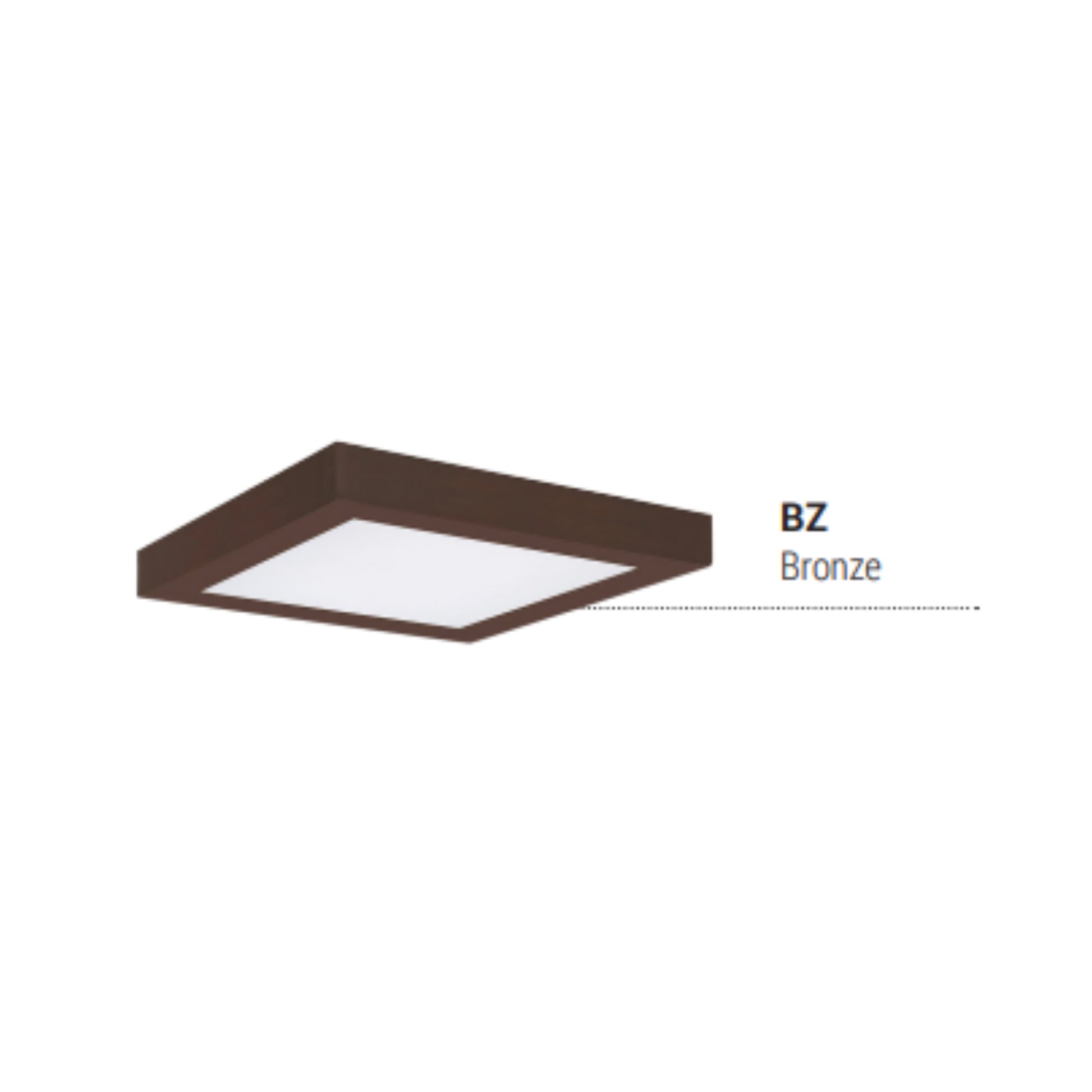 Square Slim Surface Mount LED Recessed Downlight - 5 Color Temperature Adjustable - Bronze