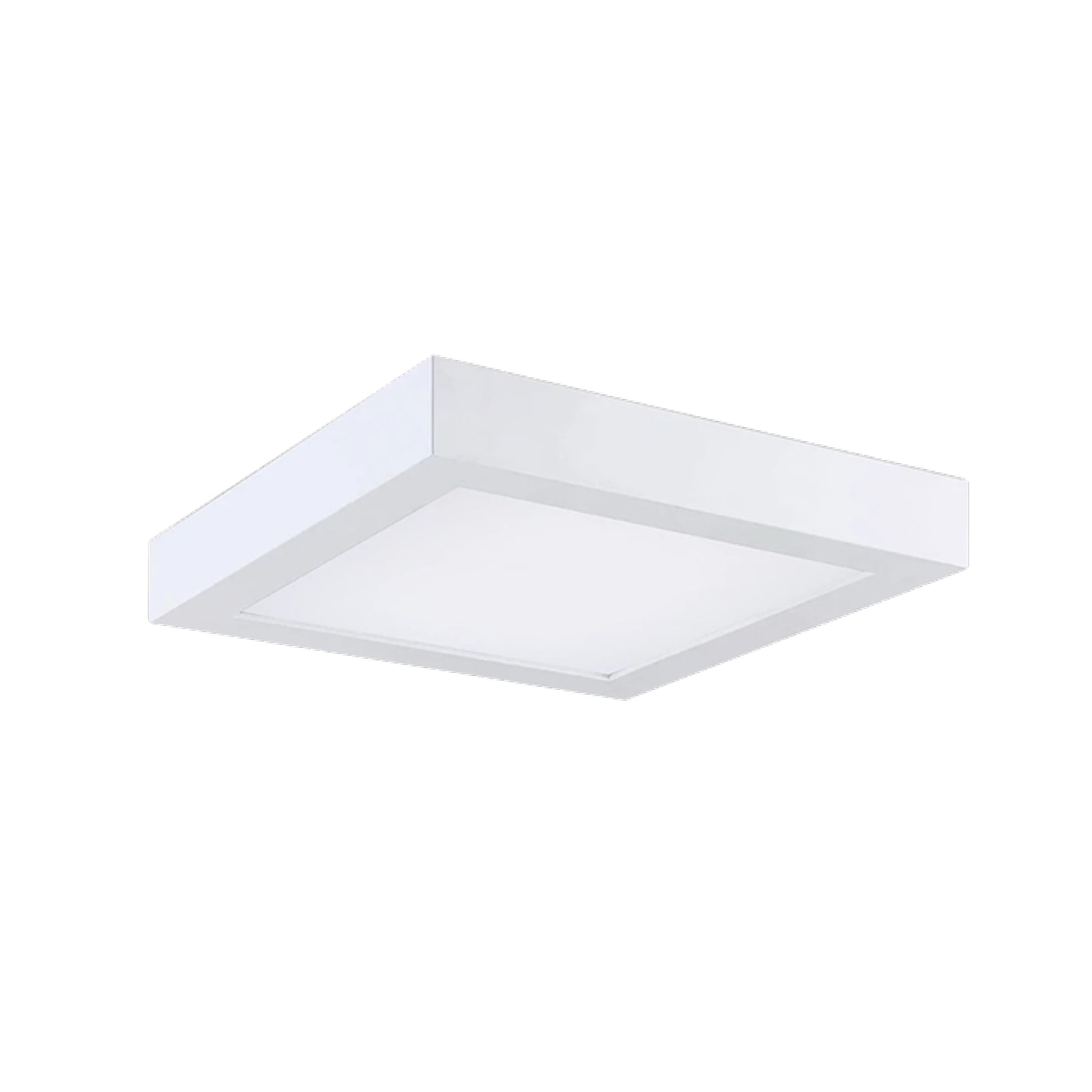 Square Slim Surface Mount LED Recessed Downlight - 5 Color Temperature Adjustable - White - 7 inch