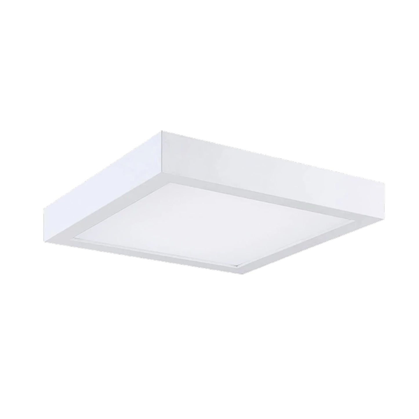 Square Slim Surface Mount LED Recessed Downlight - 5 Color Temperature Adjustable - White - 9 inch