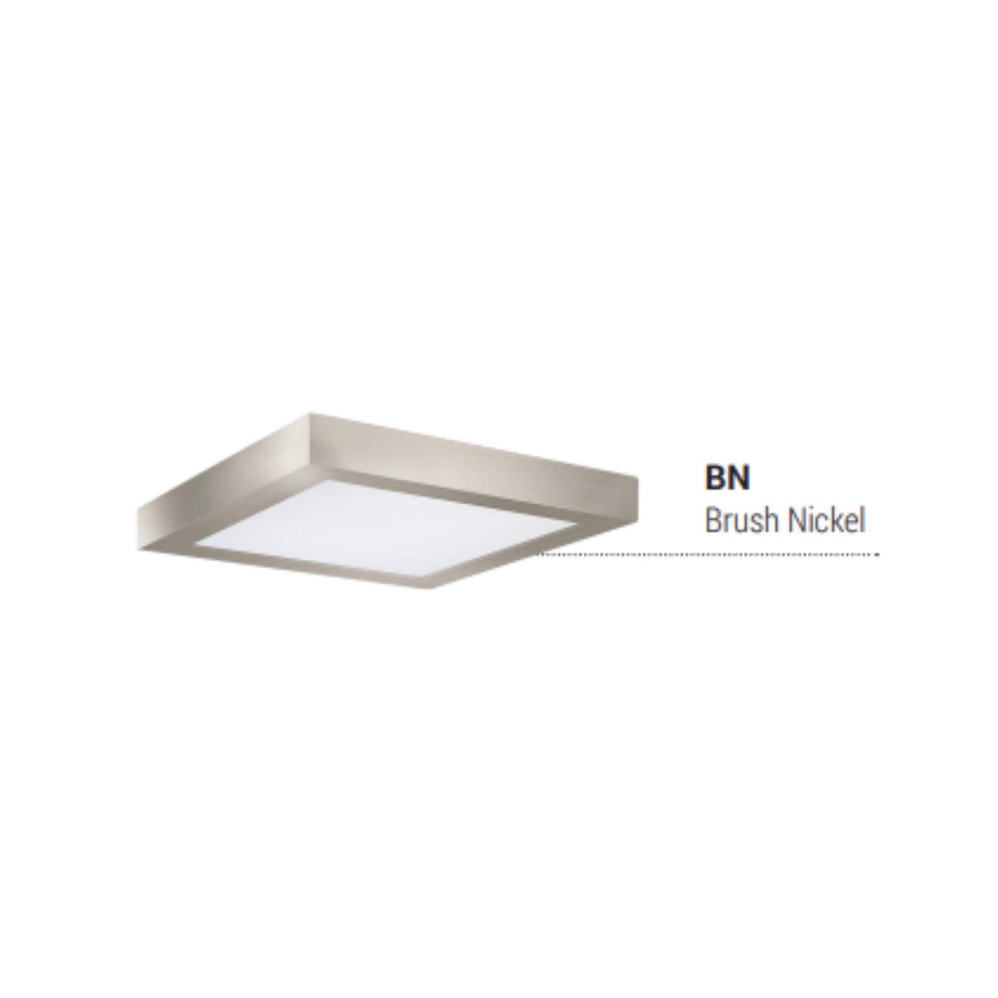 Square Slim Surface Mount LED Recessed Downlight - 5 Color Temperature Adjustable - Brush Nickel