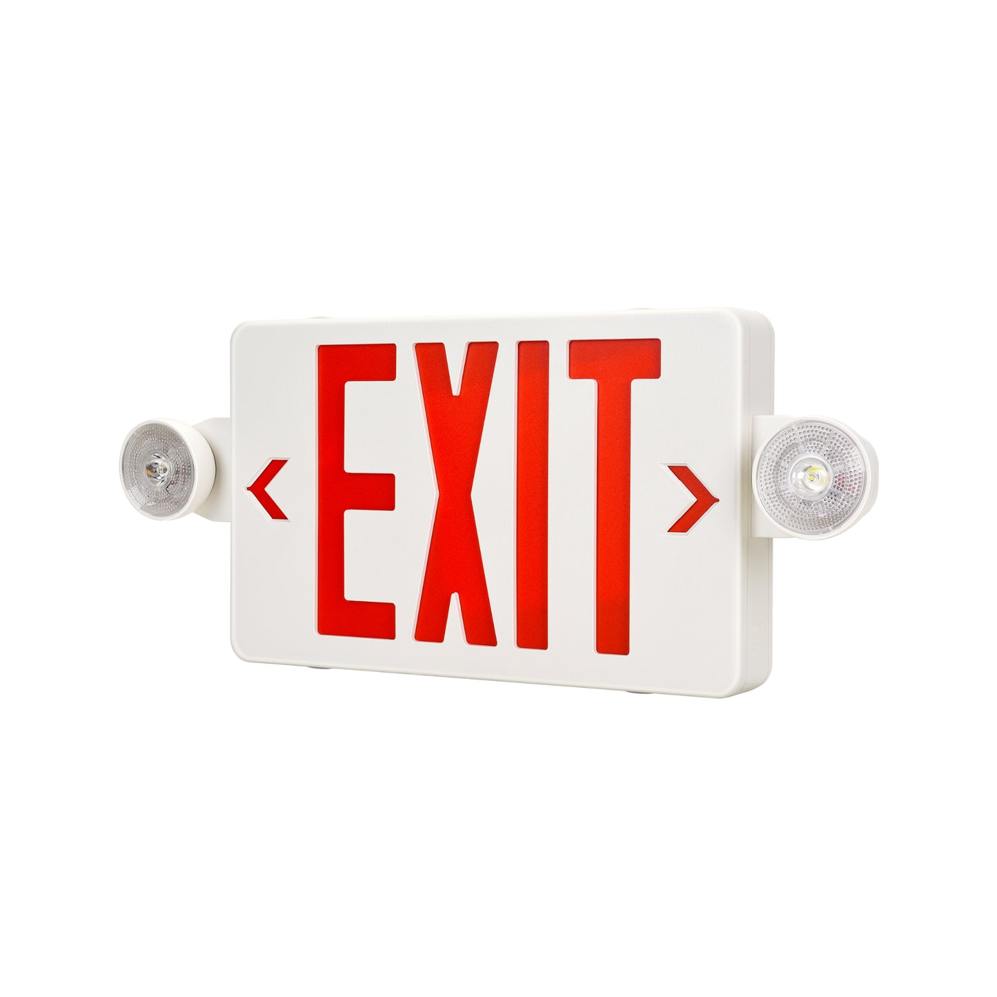 Exit Sign with Emergency LED 360 Degree Rotating Red Turned Angle