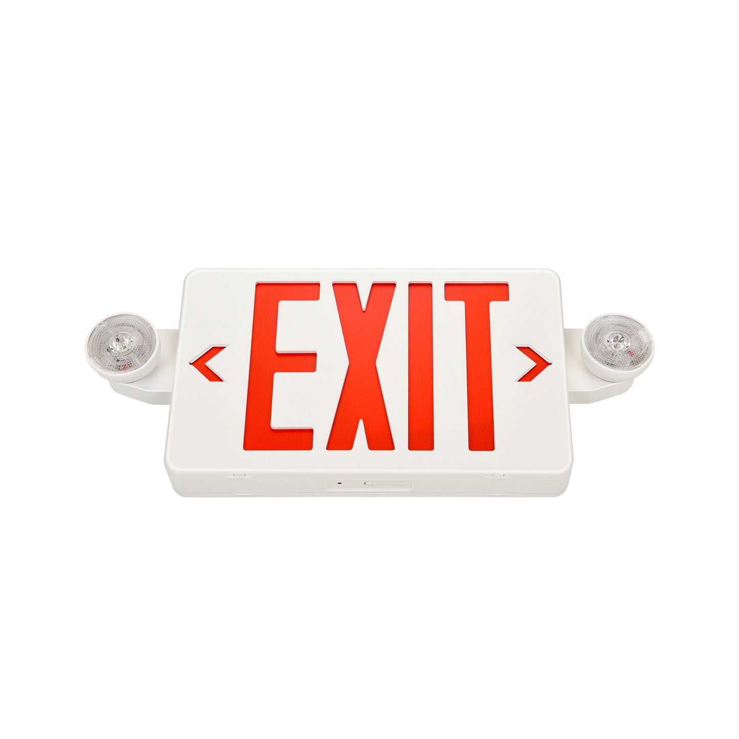 Exit Sign with Emergency LED 360 Degree Rotating Red Upper Angle