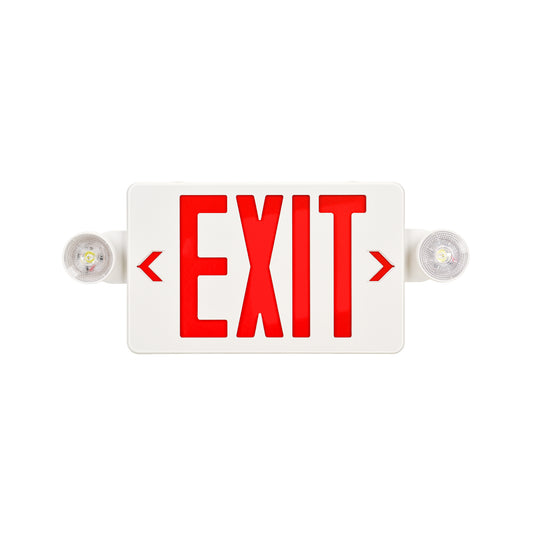 Exit Sign with Emergency LED 360 Degree Rotating Red